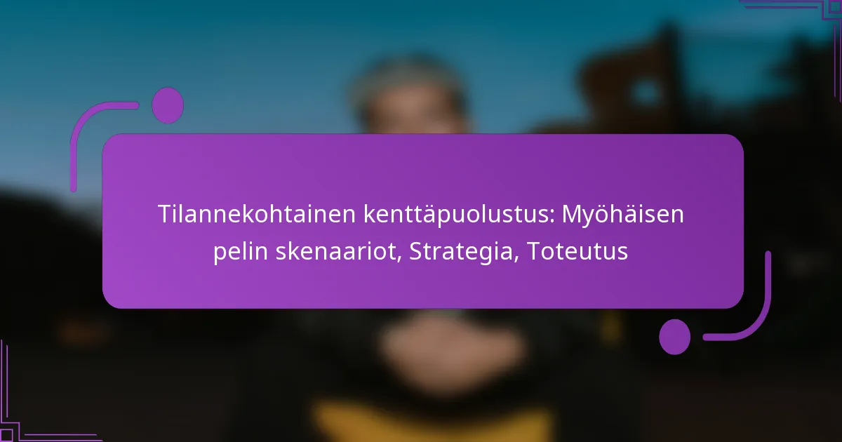 Tilannekohtainen kenttäpuolustus: Myöhäisen pelin skenaariot, Strategia, Toteutus